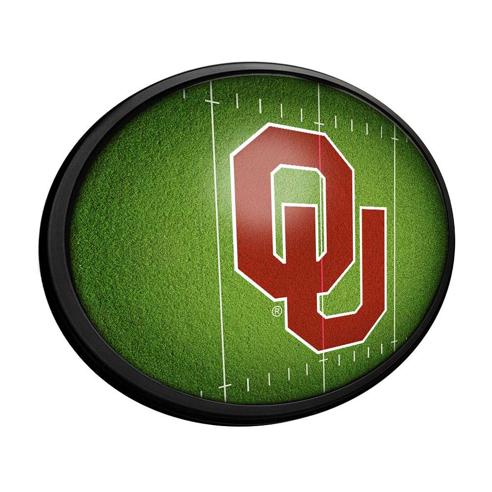 Oklahoma Sooners On the 50 - Oval Slimline Lighted Wall Sign