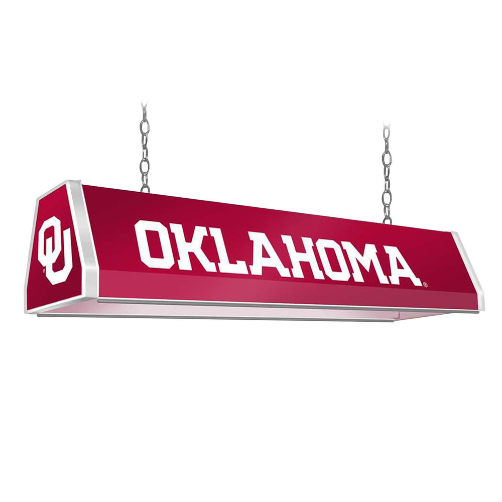 Oklahoma Sooners Standard Pool Table Light - Red | The Fan-Brand | NCOKLA-310-01