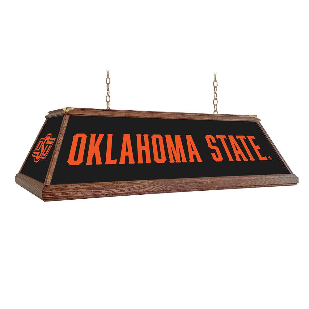 Oklahoma State Cowboys Premium Wood Pool Table Light | The Fan-Brand | NCOKST-330-01
