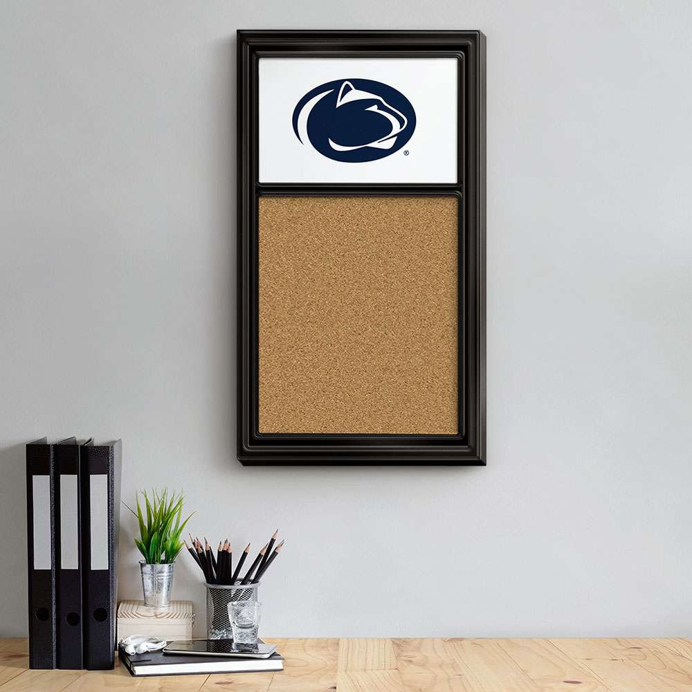 Penn State Nittany Lions Cork Note Board - Black Frame / White