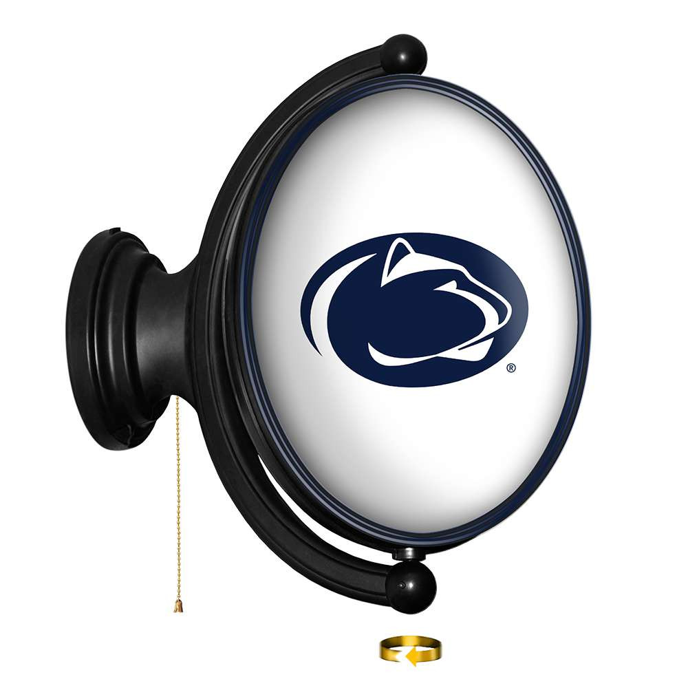 Penn State Nittany Lions Original Oval Rotating Lighted Wall Sign - White | The Fan-Brand | NCPNST-125-01A