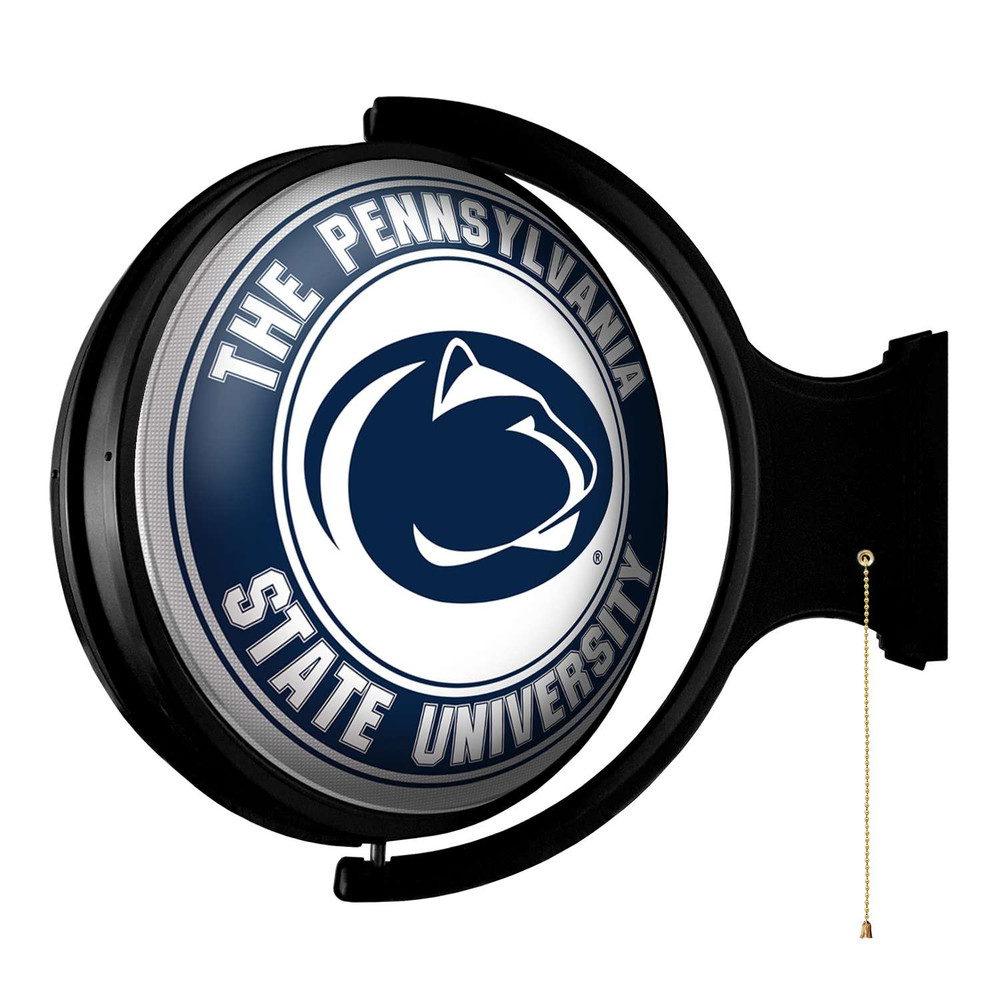 Penn State Nittany Lions Original Round Rotating Lighted Wall Sign - Blue / White