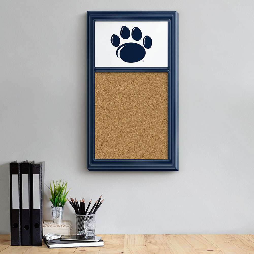 Penn State Nittany Lions Paw - Cork Note Board - White