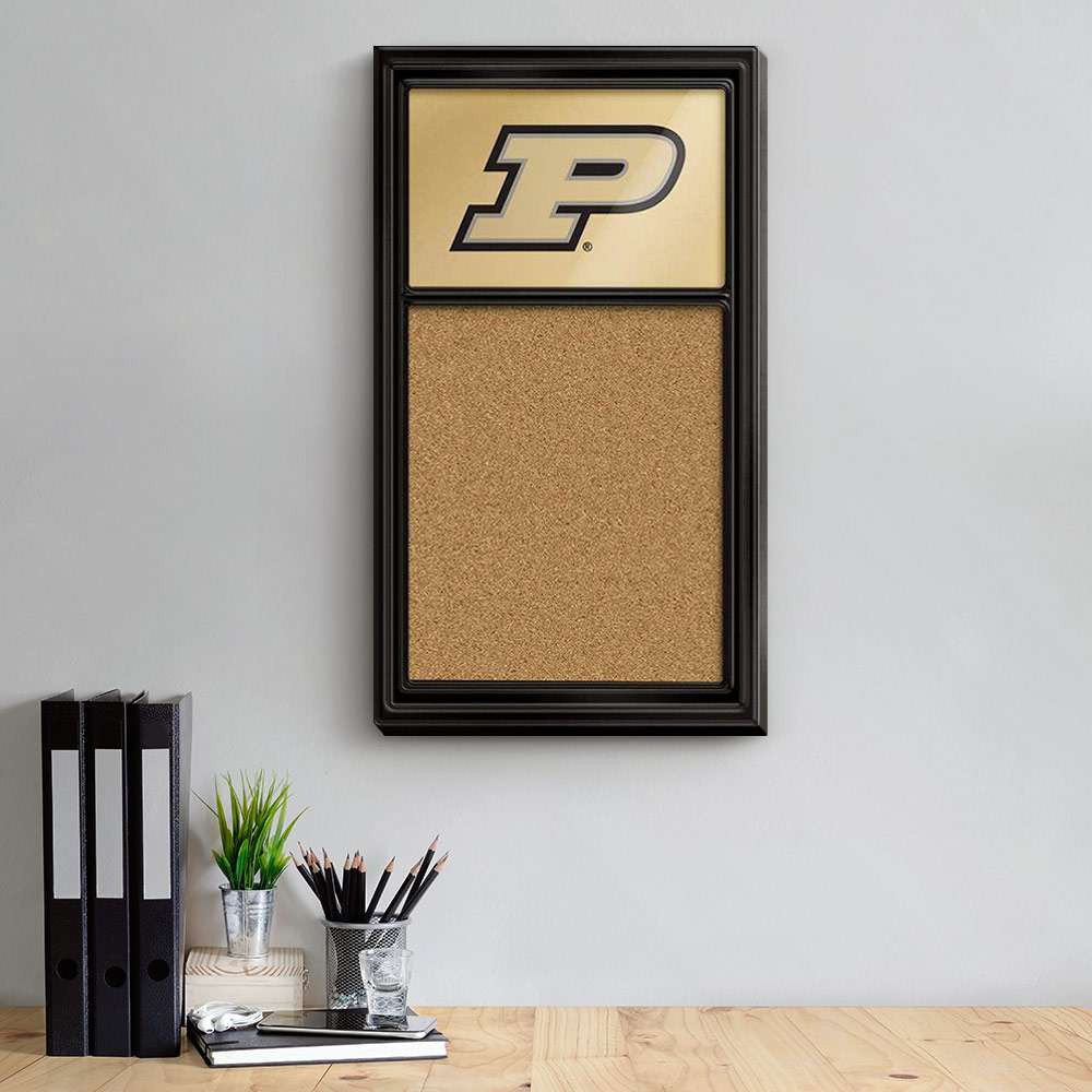 Purdue Boilermakers Cork Noteboard - Black