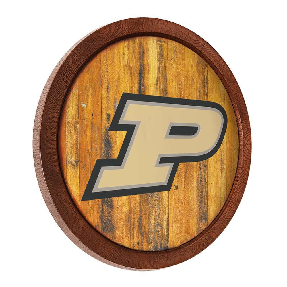 Purdue Boilermakers Faux Barrel Top Sign