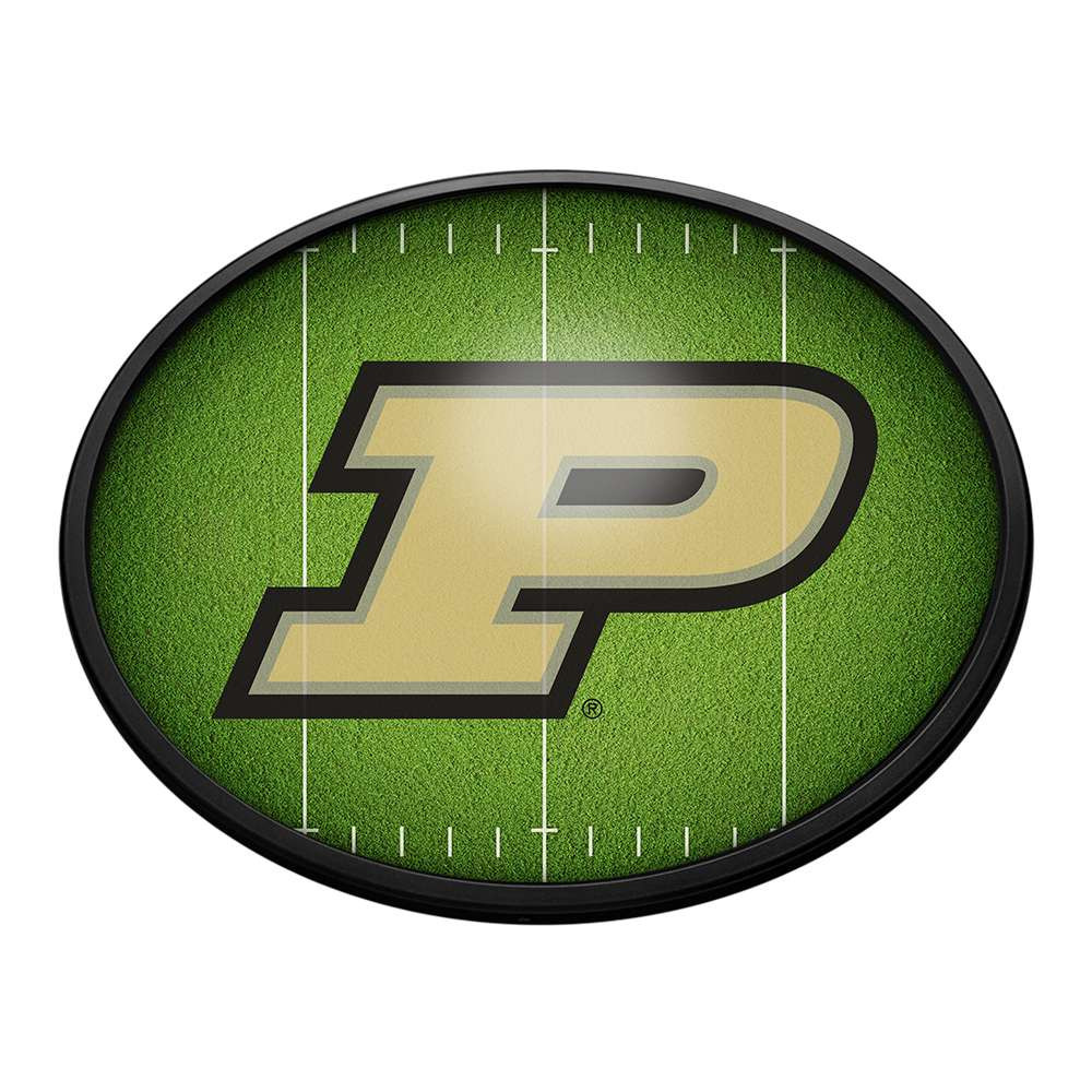 Purdue Boilermakers On the 50 - Oval Slimline Lighted Wall Sign | The Fan-Brand | NCPURD-140-22