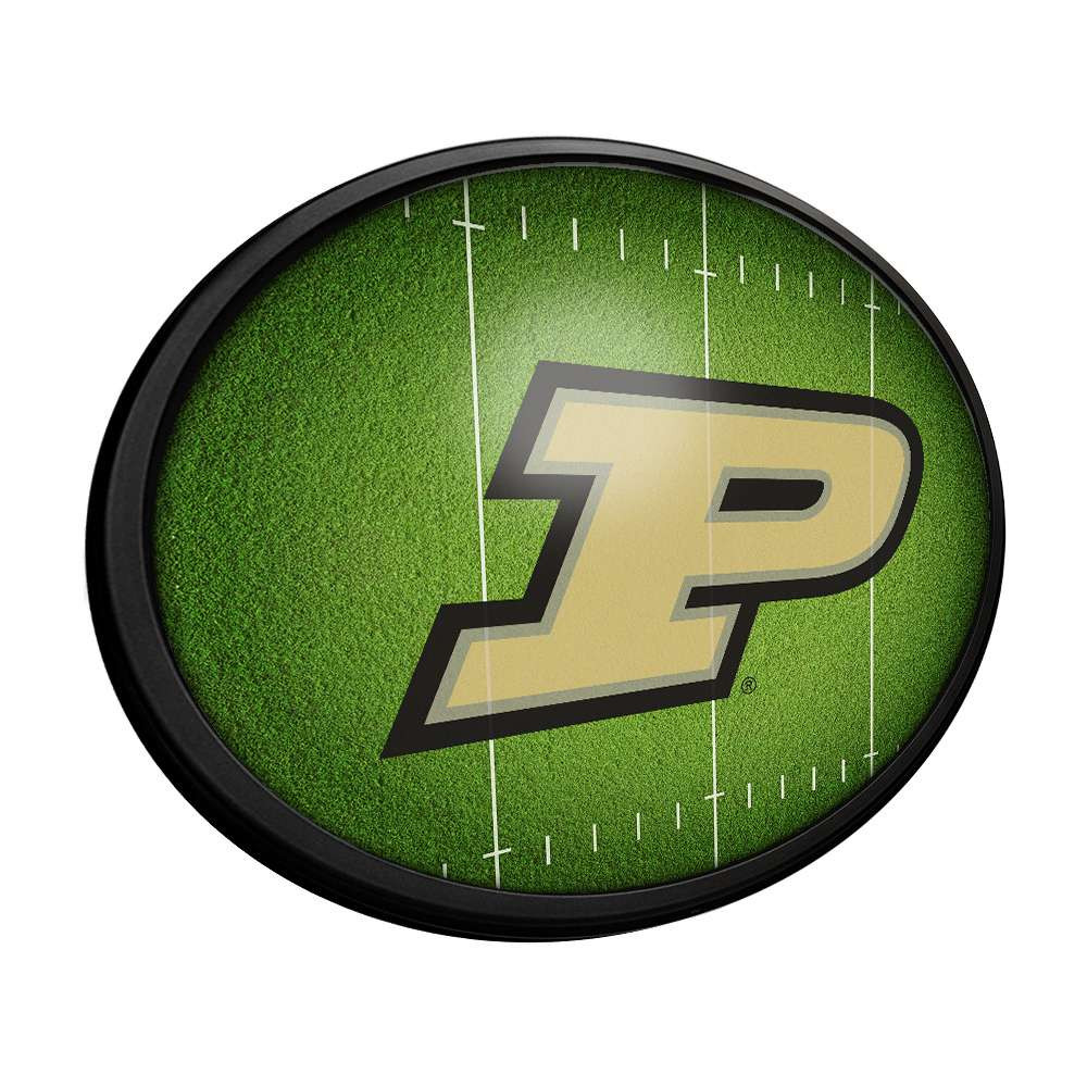 Purdue Boilermakers On the 50 - Oval Slimline Lighted Wall Sign