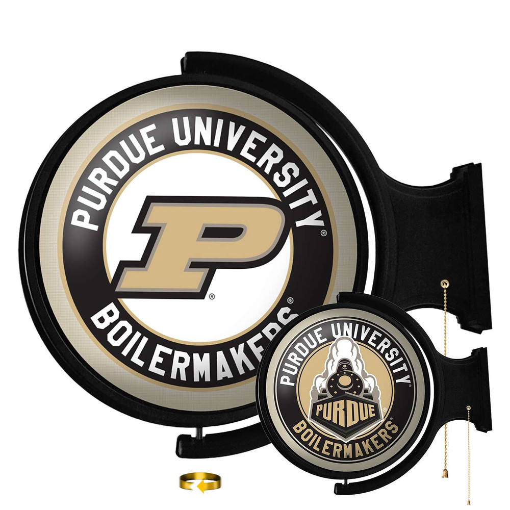 Purdue Boilermakers Original Round Rotating Lighted Wall Sign | The Fan-Brand | NCPURD-115-03