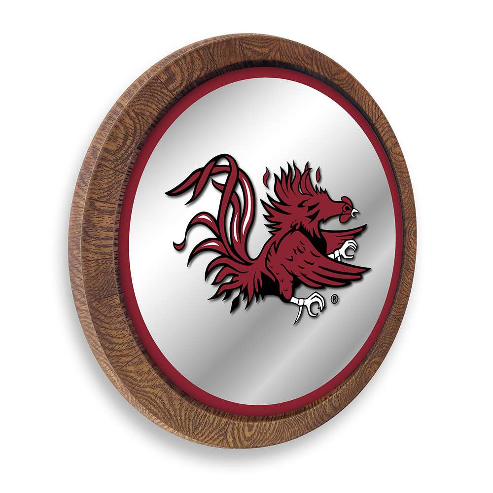 South Carolina Gamecocks Mascot - Faux Barrel Top Mirrored Wall Sign