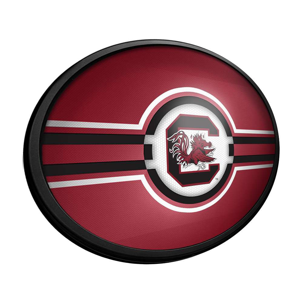 South Carolina Gamecocks Oval Slimline Lighted Wall Sign - Garnet