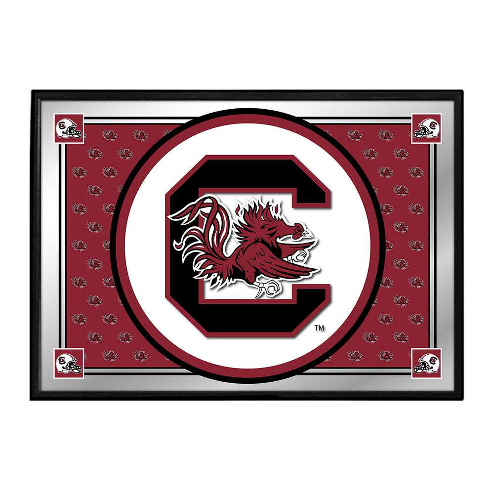 South Carolina Gamecocks Team Spirit - Framed Mirrored Wall Sign - Garnet | The Fan-Brand | NCSCGC-265-02B