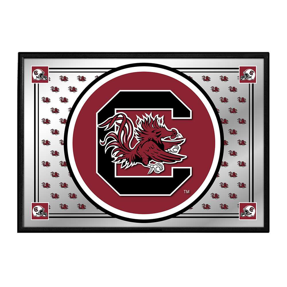 South Carolina Gamecocks Team Spirit - Framed Mirrored Wall Sign - Mirrored | The Fan-Brand | NCSCGC-265-02A