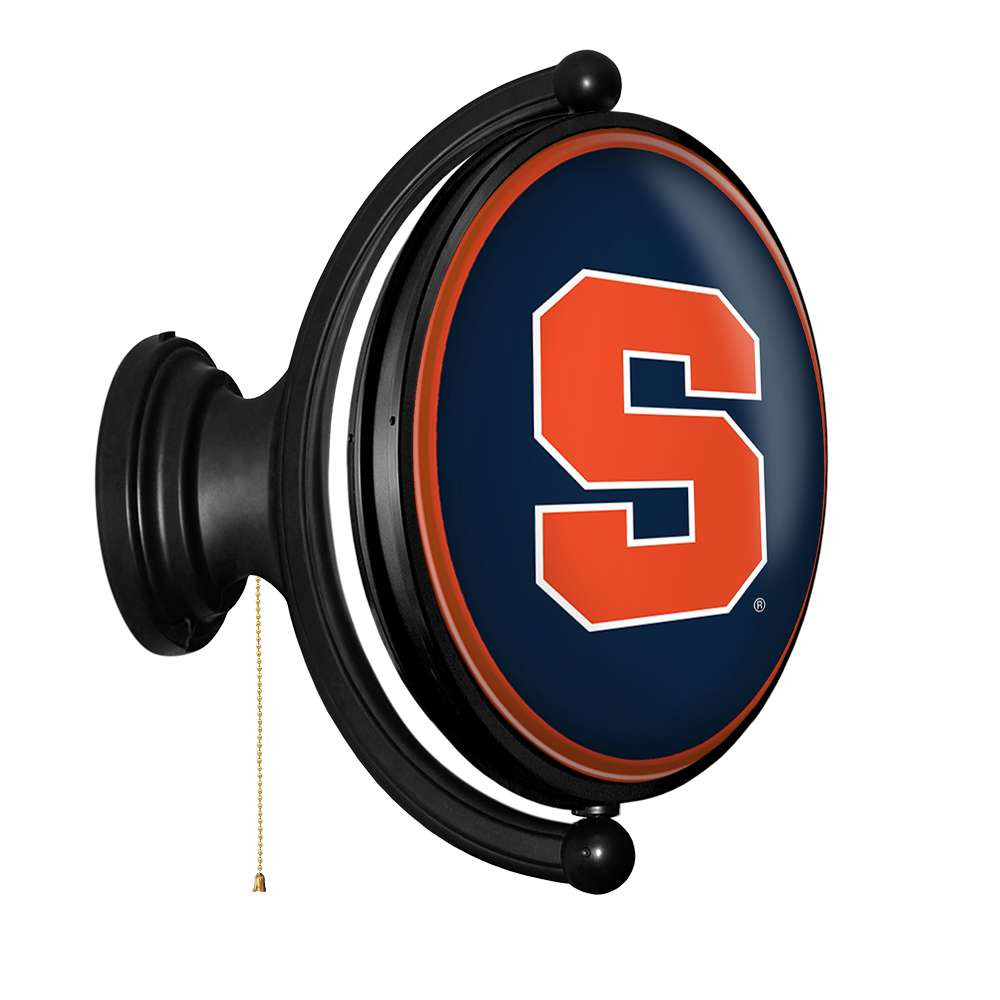 Syracuse Orange Original Oval Rotating Lighted Wall Sign - Blue