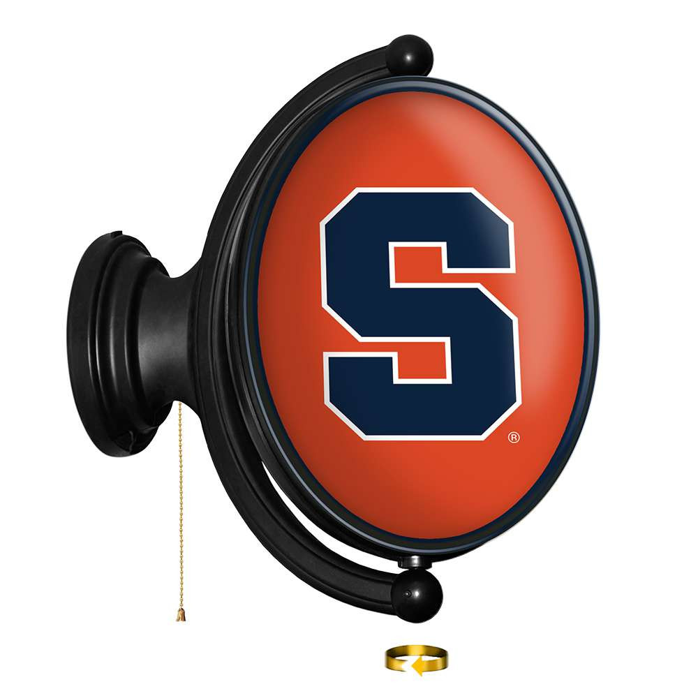 Syracuse Orange Original Oval Rotating Lighted Wall Sign - Orange | The Fan-Brand | NCSYRC-125-01B