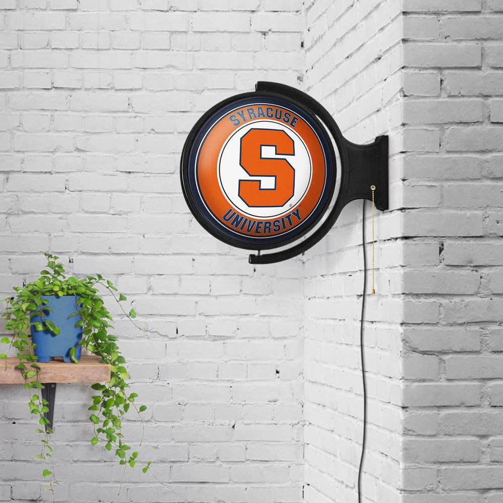 Syracuse Orange Original Round Rotating Lighted Wall Sign