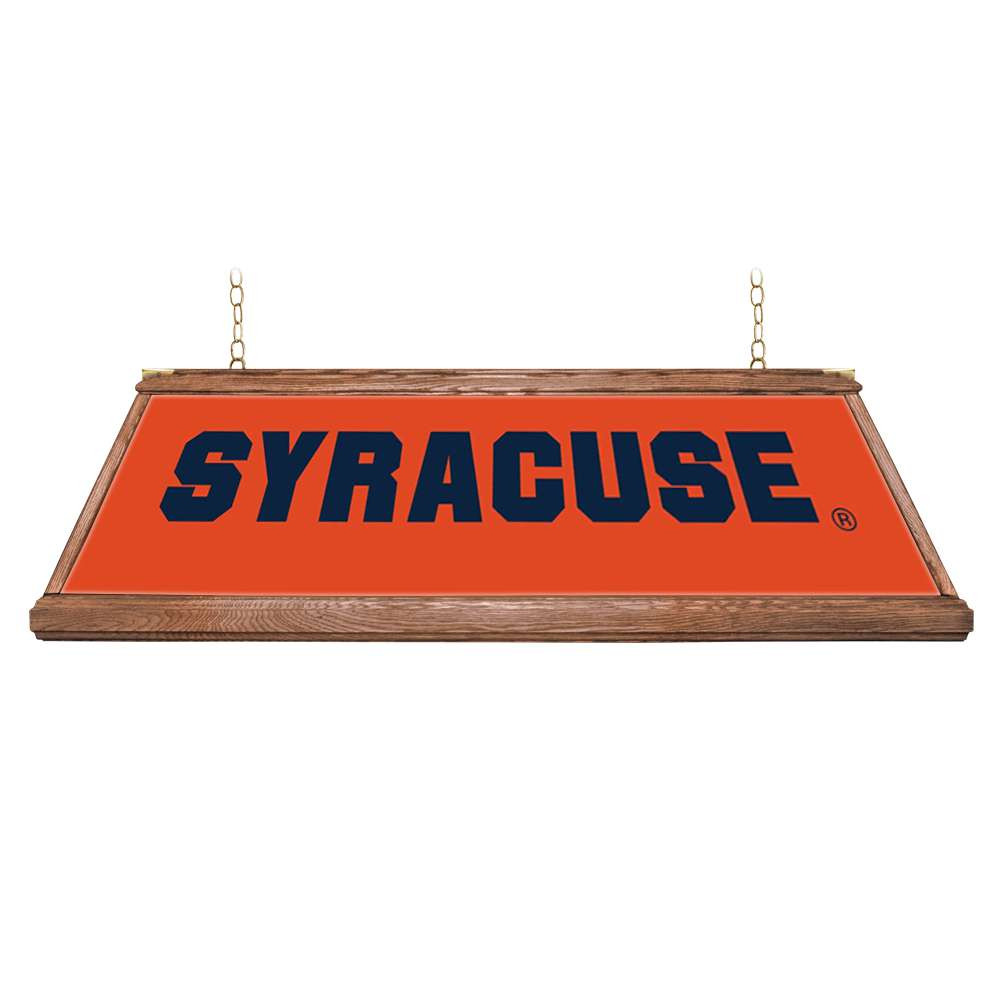 Syracuse Orange Premium Wood Pool Table Light - Orange