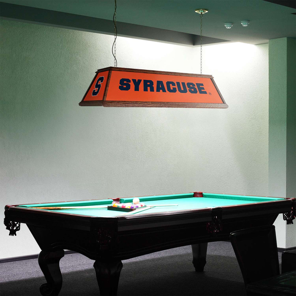Syracuse Orange Premium Wood Pool Table Light - Orange