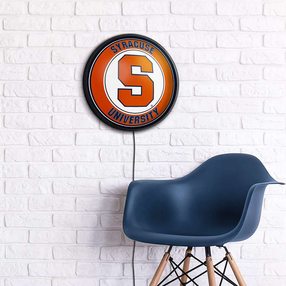 Syracuse Orange Round Slimline Lighted Wall Sign