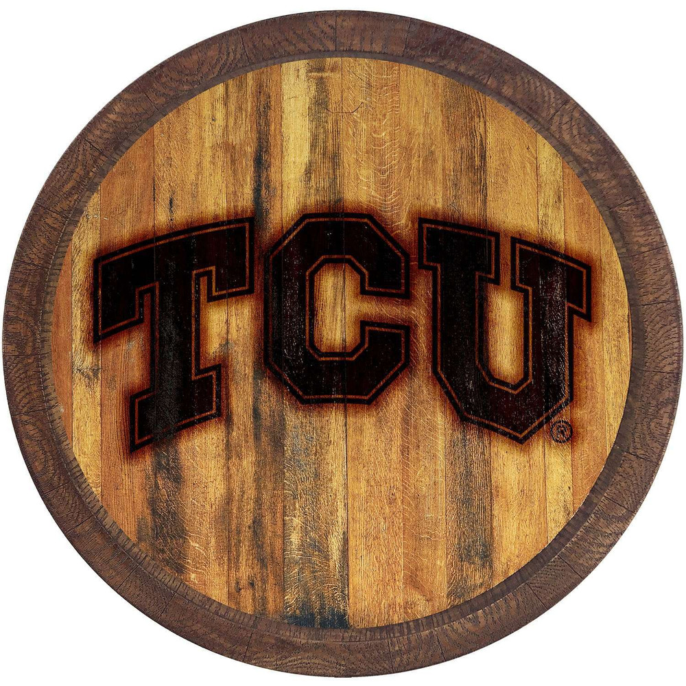 TCU Horned Frogs Branded Faux Barrel Top Sign | The Fan-Brand | NCTCUH-240-02