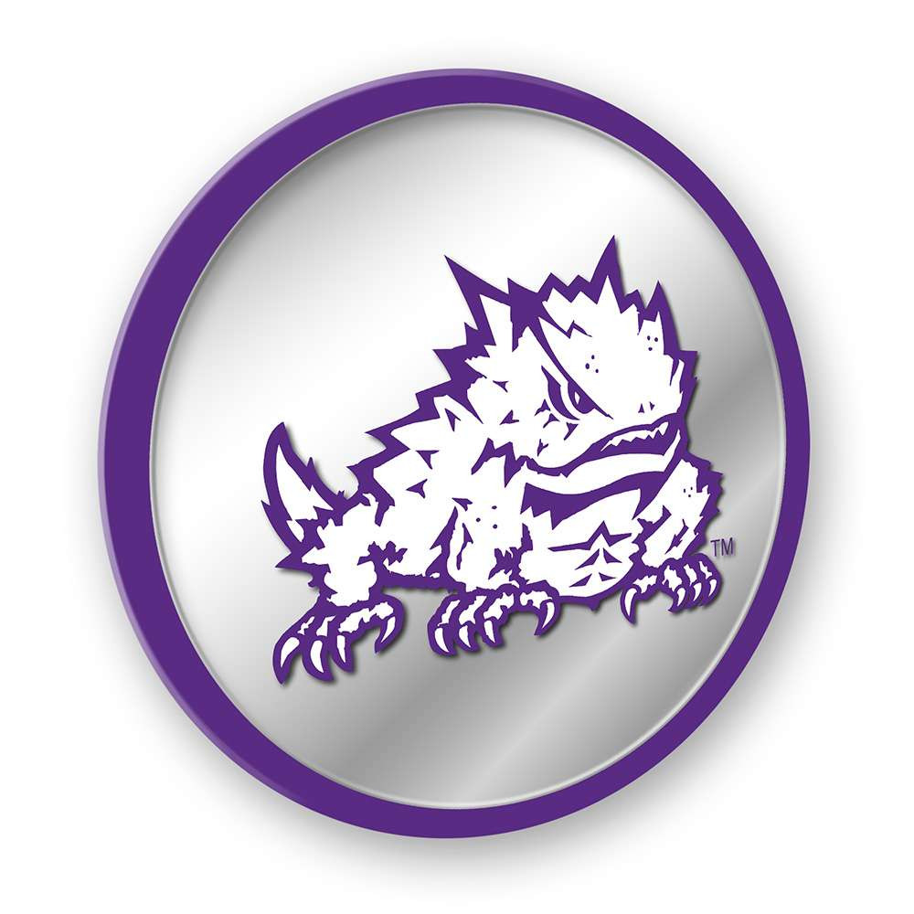 TCU Horned Frogs Mascot - Modern Disc Mirrored Wall Sign