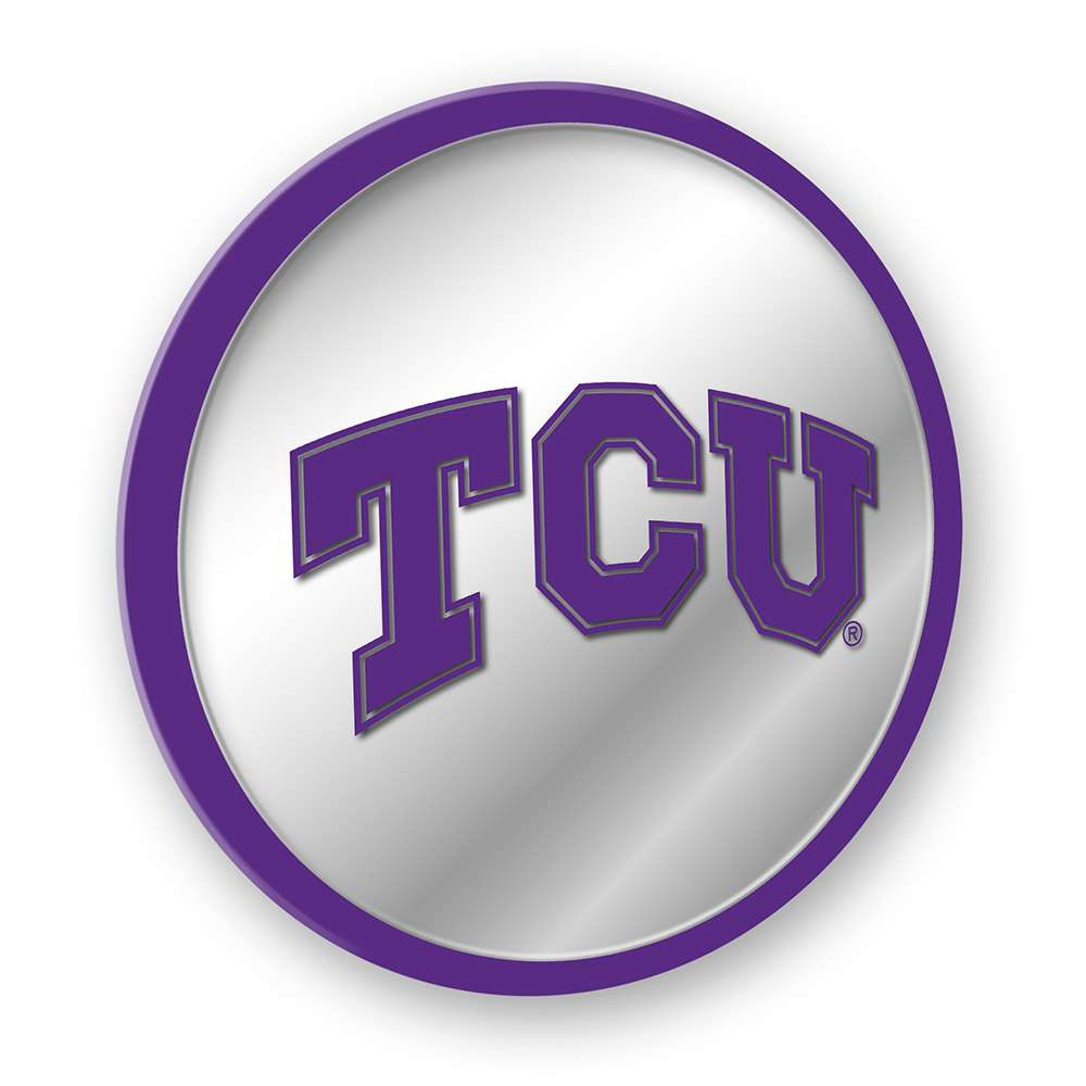 TCU Horned Frogs Modern Disc Mirrored Wall Sign