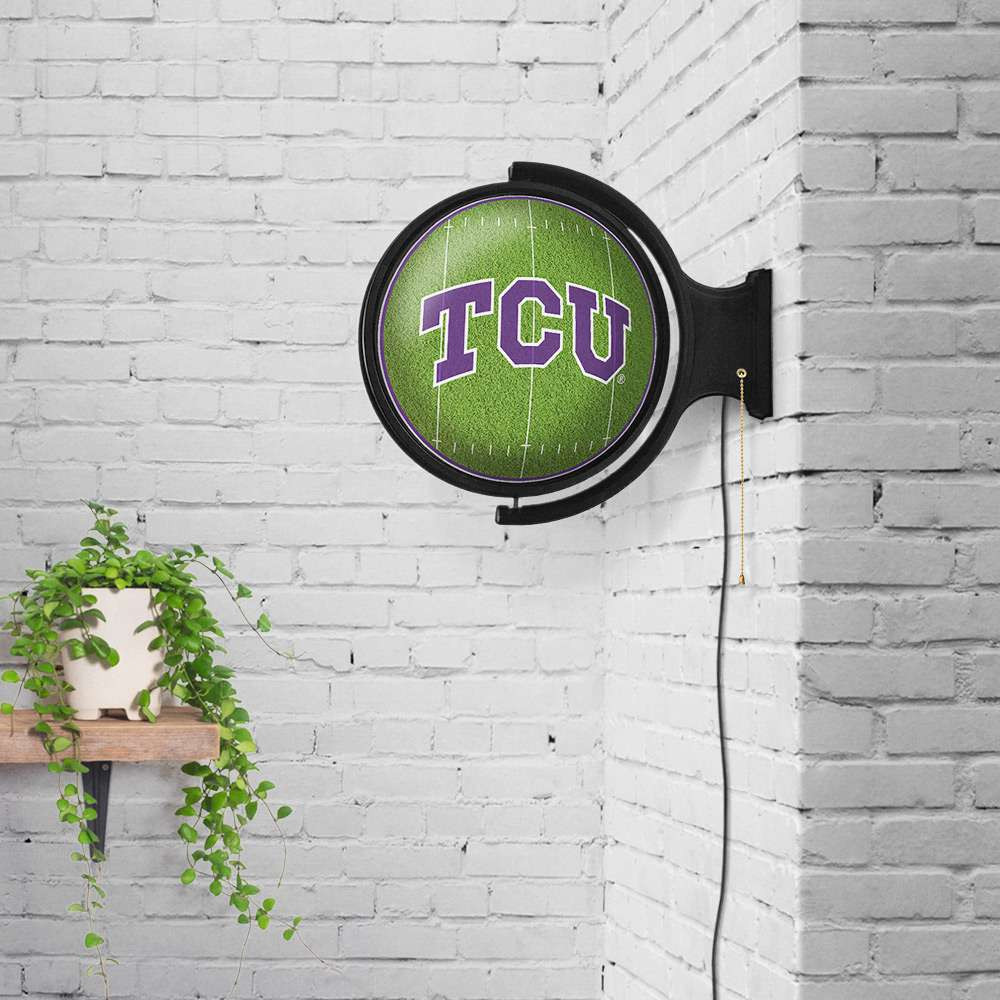 TCU Horned Frogs On the 50 - Rotating Lighted Wall Sign