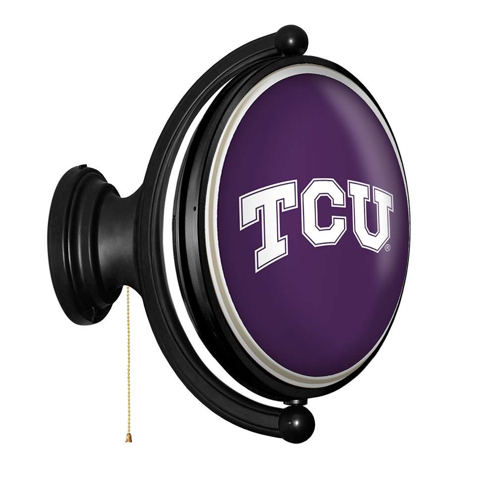 TCU Horned Frogs Original Oval Rotating Lighted Wall Sign