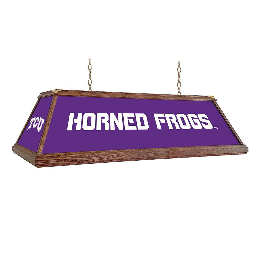 TCU Horned Frogs Premium Wood Pool Table Light | The Fan-Brand | NCTCUH-330-01