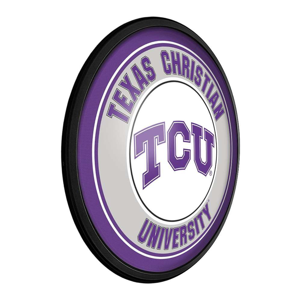 TCU Horned Frogs Round Slimline Lighted Wall Sign