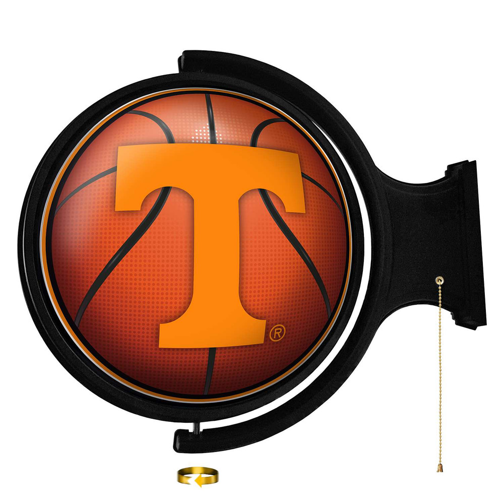 Tennessee Volunteers Basketball - Original Round Rotating Lighted Wall Sign | The Fan-Brand | NCTENN-115-11