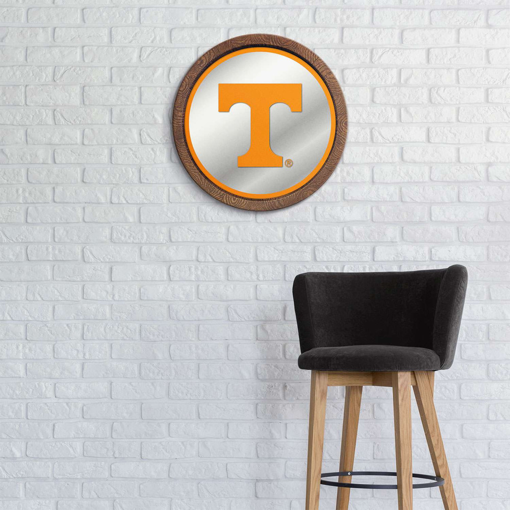 Tennessee Volunteers Faux Barrel Top Mirrored Wall Sign
