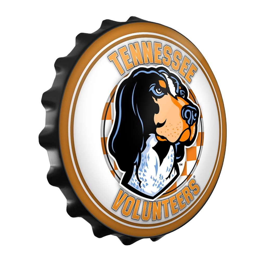 Tennessee Volunteers Mascot - Bottle Cap Wall Sign - Black