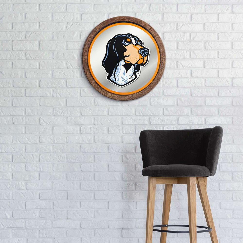 Tennessee Volunteers Mascot - Faux Barrel Top Mirrored Wall Sign