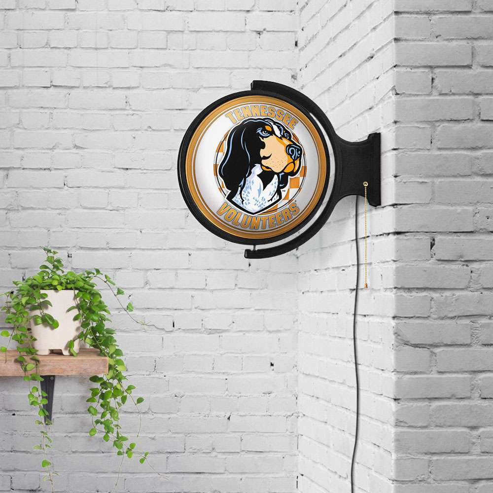 Tennessee Volunteers Mascot - Original Round Rotating Lighted Wall Sign