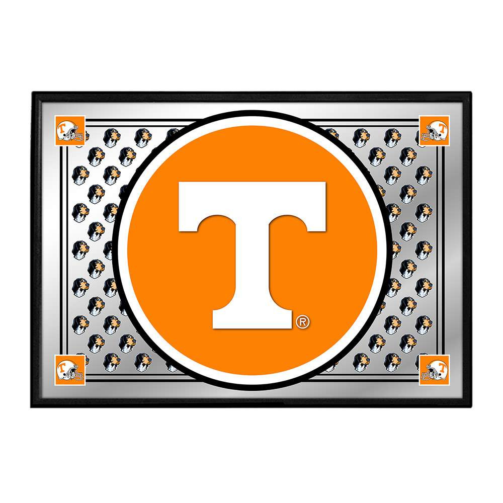 Tennessee Volunteers Team Spirit - Framed Mirrored Wall Sign - Mirrored | The Fan-Brand | NCTENN-265-02C