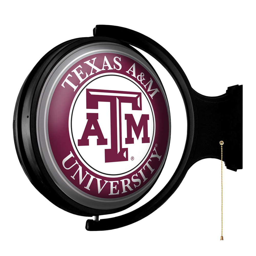 Texas A&M Aggies Original Round Rotating Lighted Wall Sign