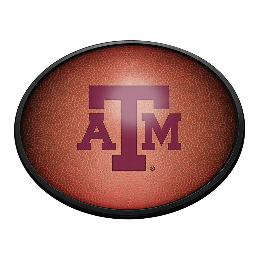 Texas A&M Aggies Pigskin - Oval Slimline Lighted Wall Sign | The Fan-Brand | NCTXAM-140-21