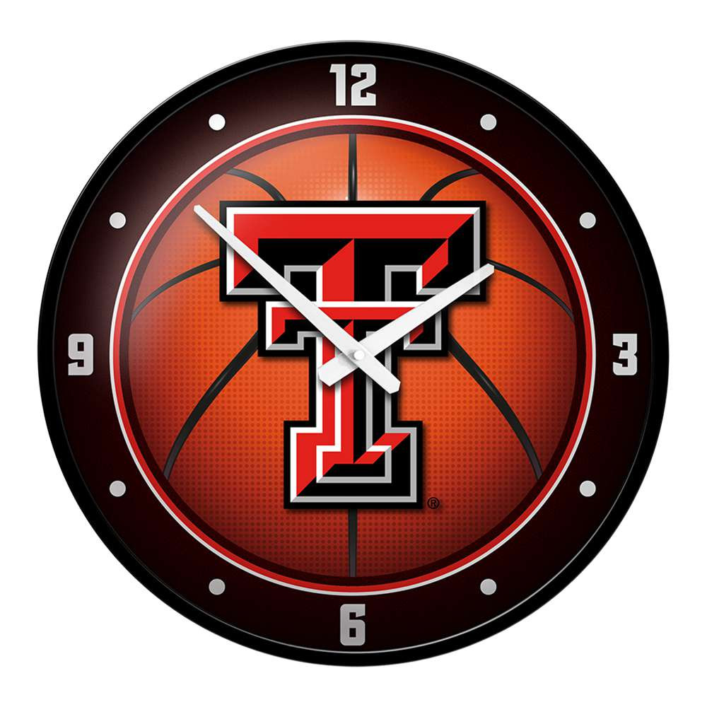 Texas Tech Red Raiders Basketball - Modern Disc Wall Clock | The Fan-Brand | NCTTRR-510-11