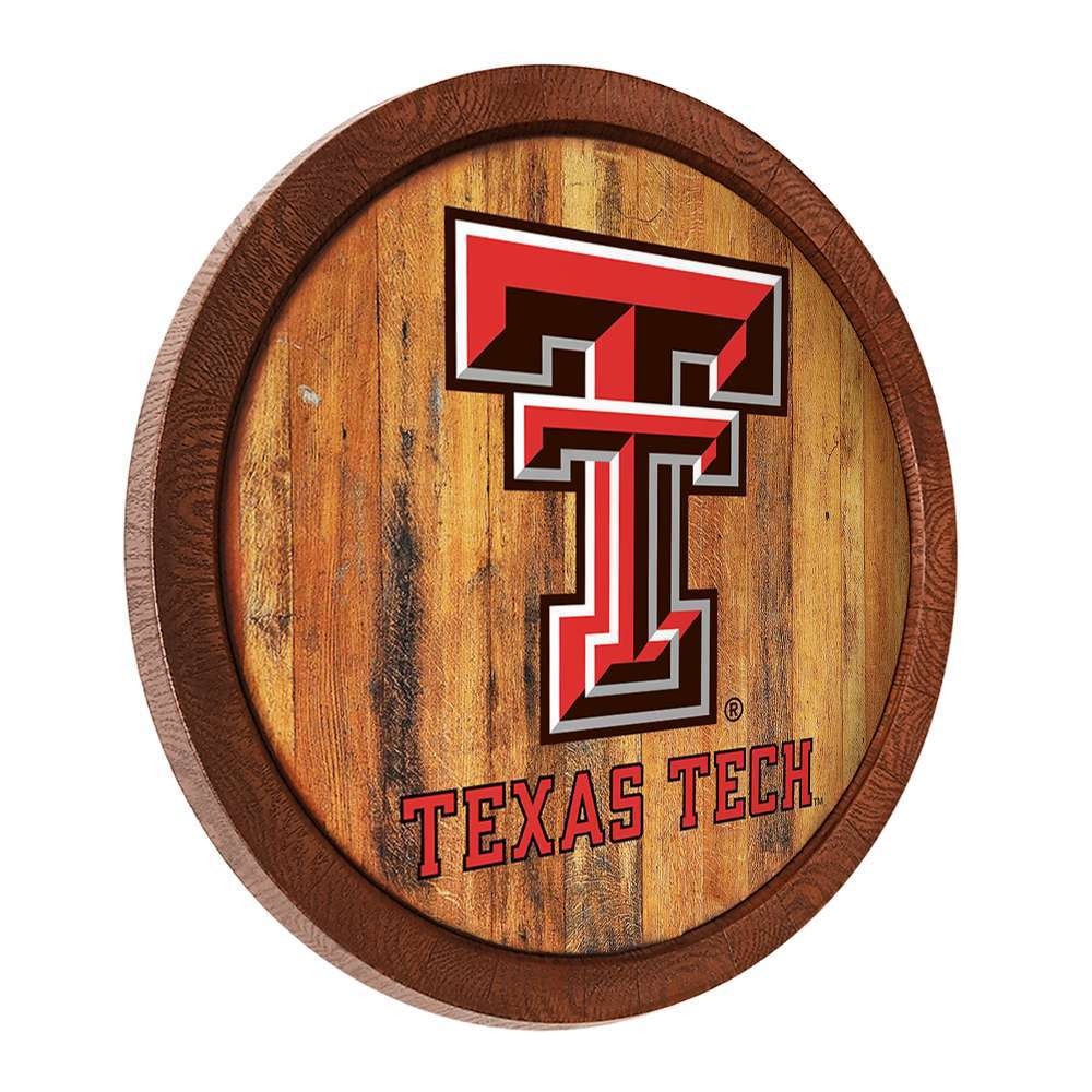 Texas Tech Red Raiders Faux Barrel Top Sign