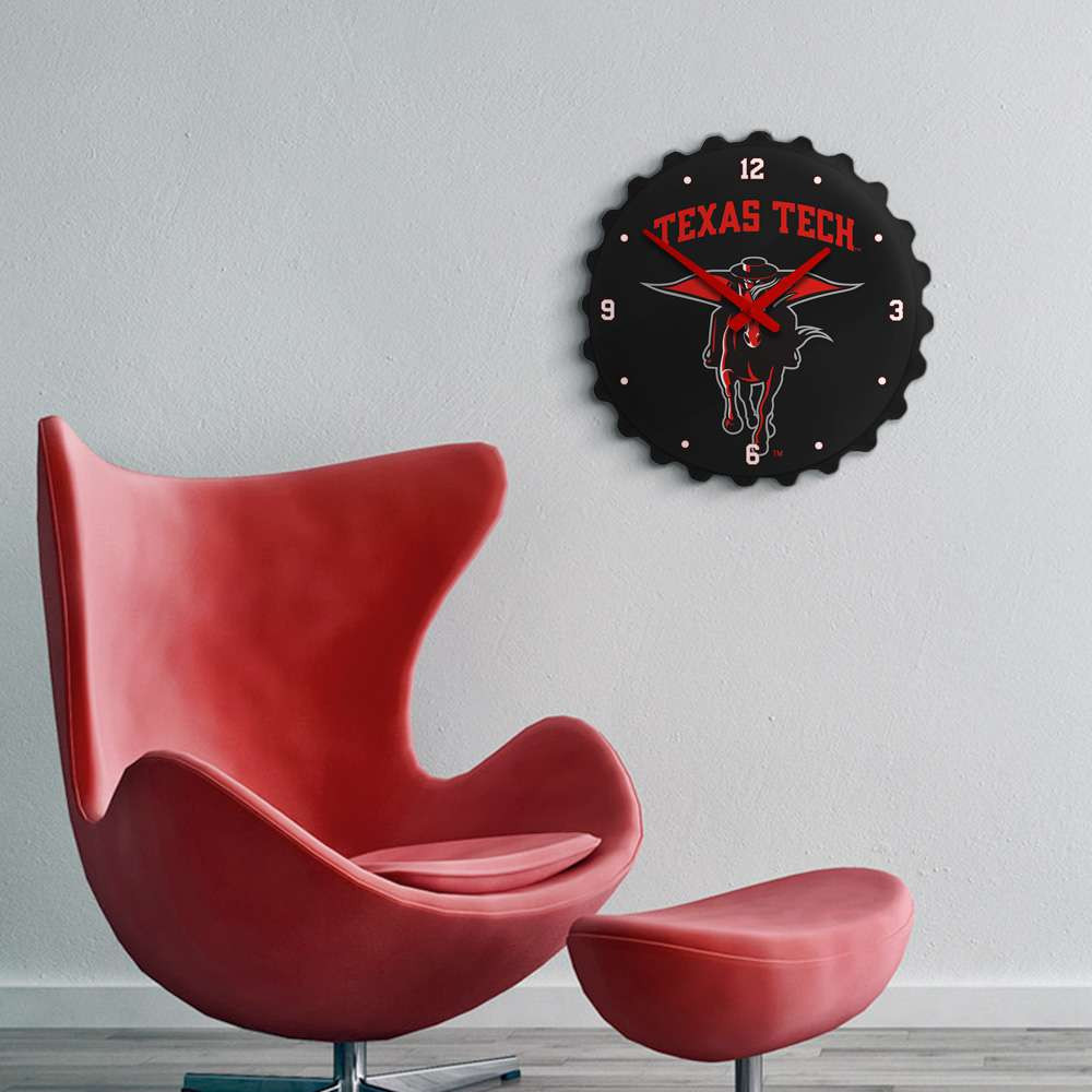 Texas Tech Red Raiders Masked Rider - Bottle Cap Wall Clock