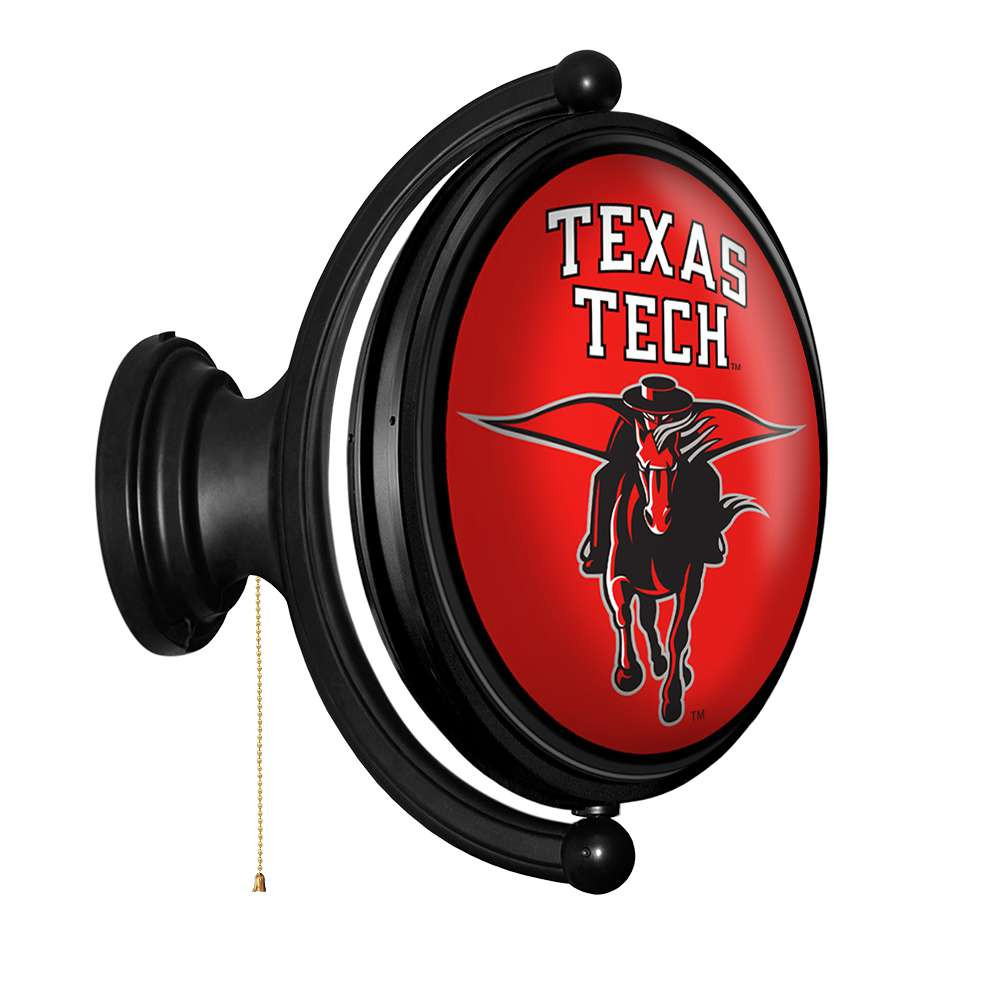 Texas Tech Red Raiders Masked Rider - Original Oval Rotating Lighted Wall Sign
