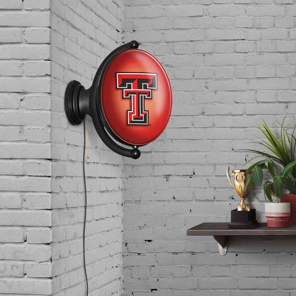 Texas Tech Red Raiders Original Oval Rotating Lighted Wall Sign