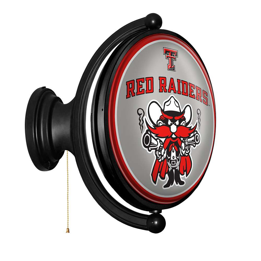 Texas Tech Red Raiders Original Oval Rotating Lighted Wall Sign 2