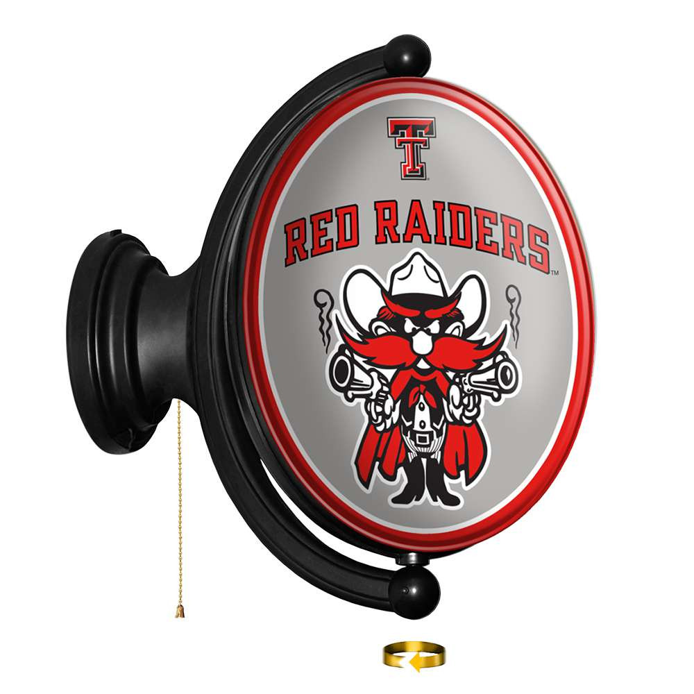 Texas Tech Red Raiders Original Oval Rotating Lighted Wall Sign | The Fan-Brand | NCTTRR-125-03