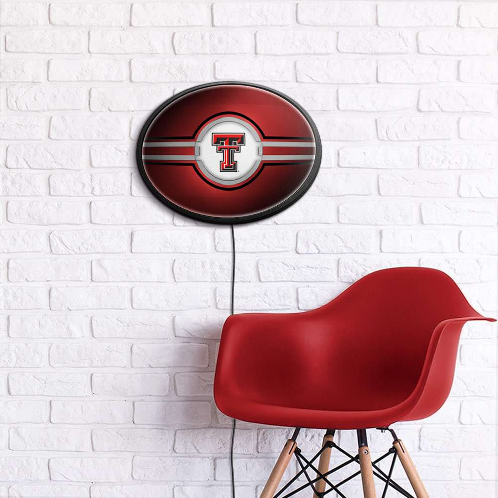 Texas Tech Red Raiders Oval Slimline Lighted Wall Sign