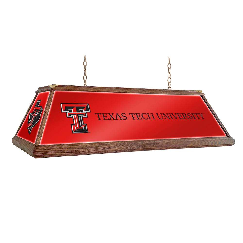Texas Tech Red Raiders Premium Wood Pool Table Light | The Fan-Brand | NCTTRR-330-01