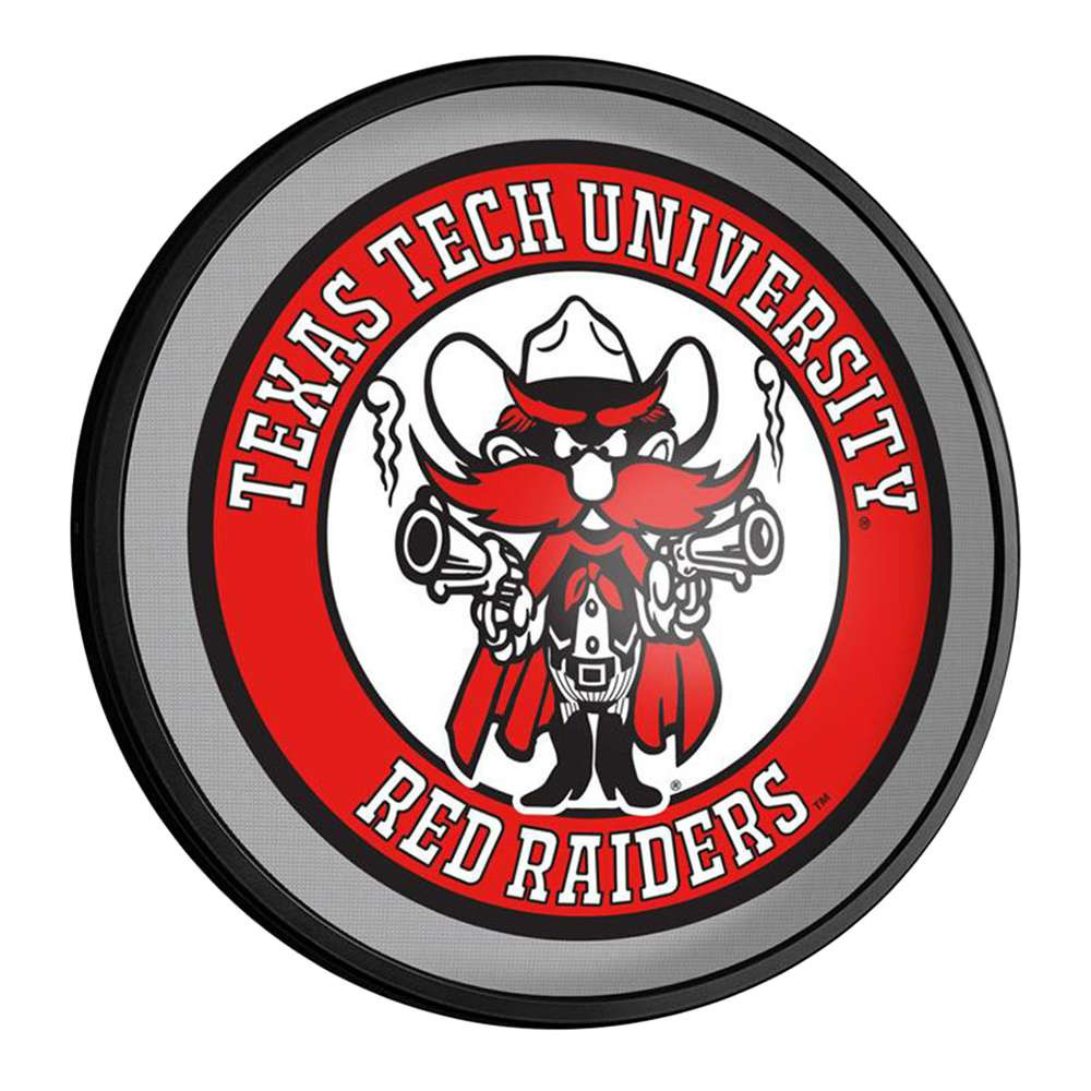 Texas Tech Red Raiders Raider Red - Round Slimline Lighted Wall Sign | The Fan-Brand | NCTTRR-130-03