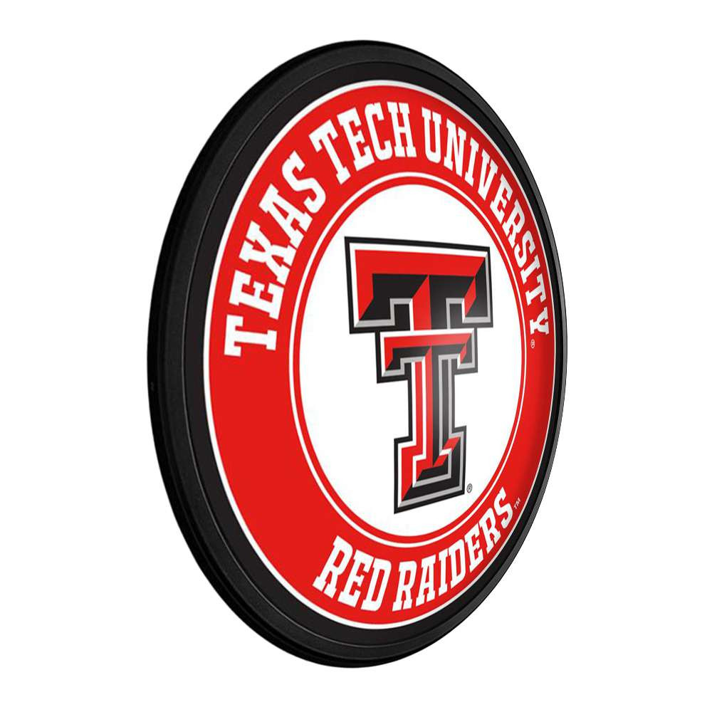 Texas Tech Red Raiders Round Slimline Lighted Wall Sign