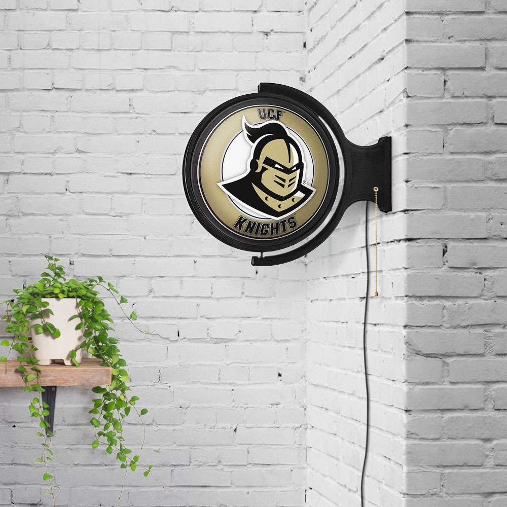 UCF Knights Mascot - Original Round Rotating Lighted Wall Sign
