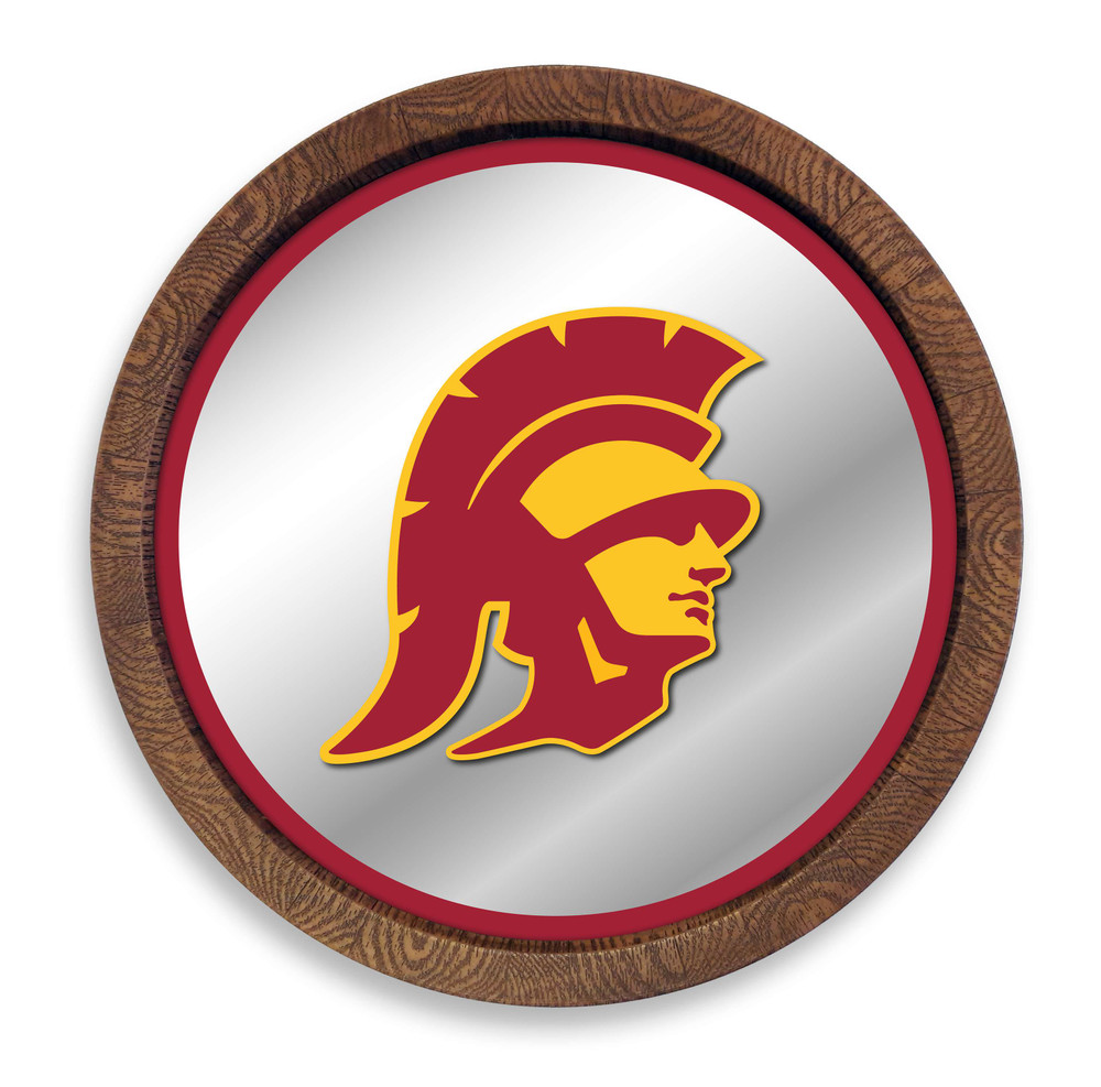 USC Trojans Mascot - Faux Barrel Top Mirrored Wall Sign | The Fan-Brand | NCUSCT-245-02